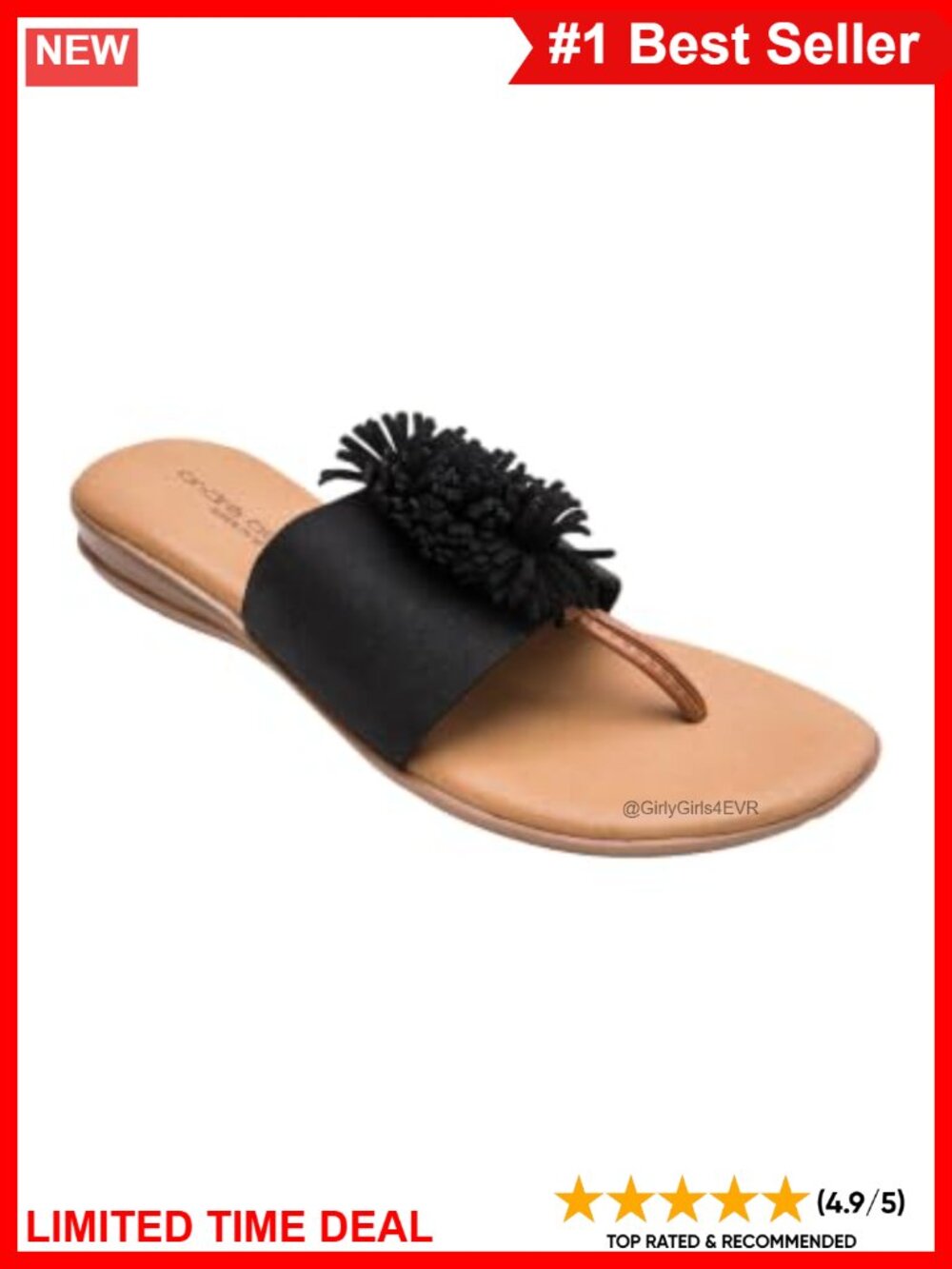 Leather Fringe Slide Sandal Low Wedge Open Toe Slip On